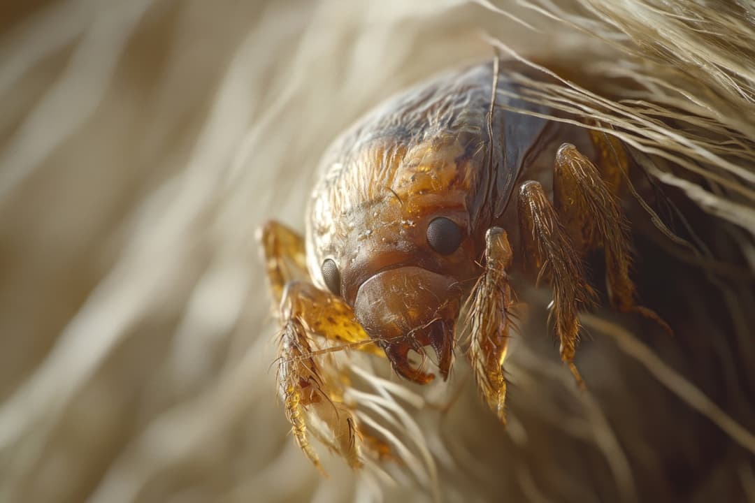 Fleas close up